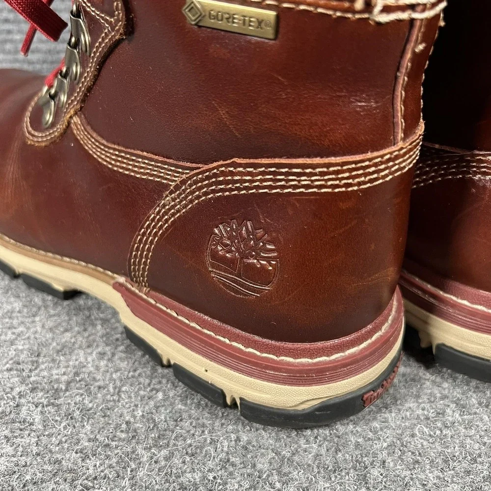 Timberland Pendleton Boots Mens Size 9.5 Brown Leather Gore-Tex Waterproof Snow
